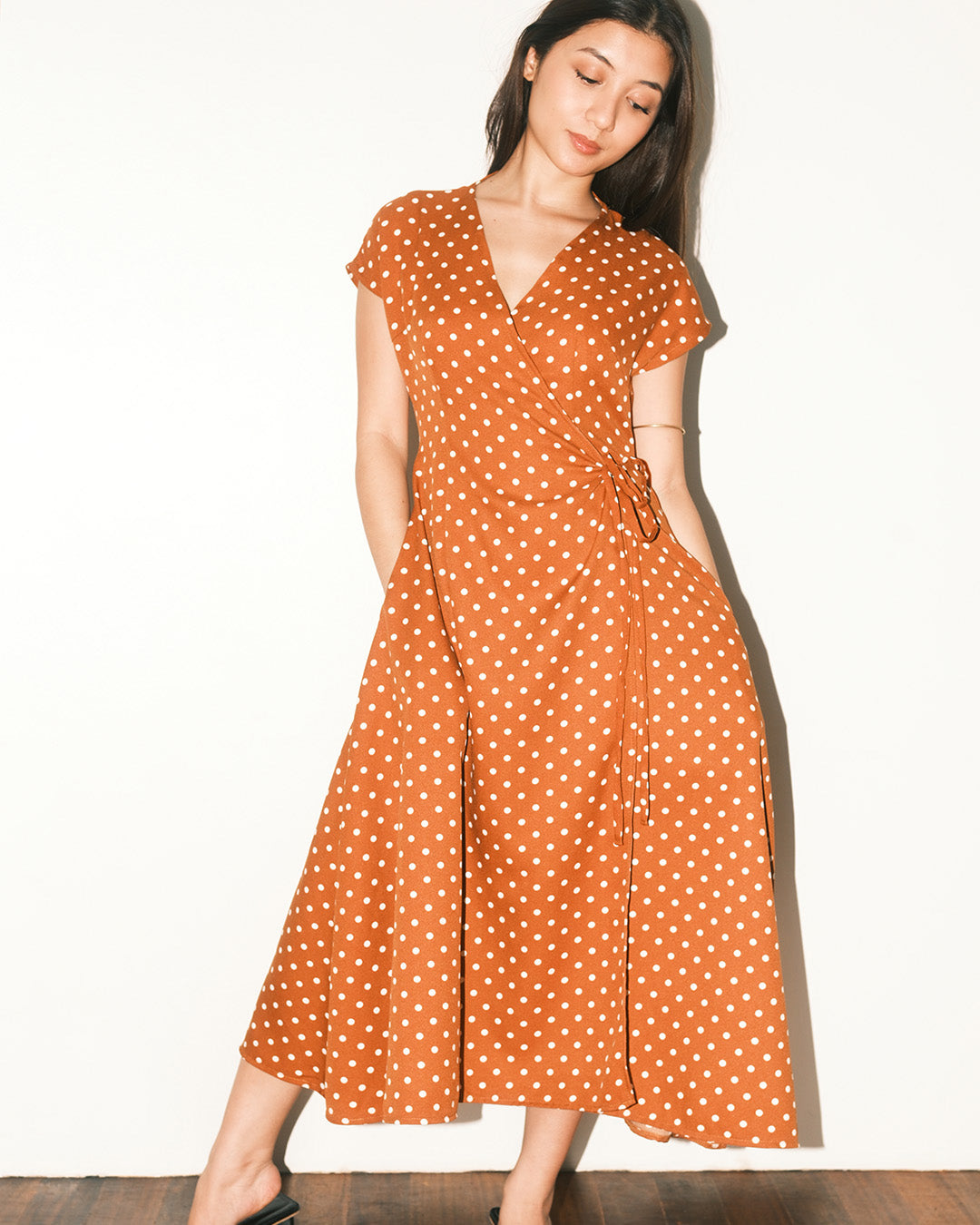SIENNA Polka Dot Wrap Dress (MTO)