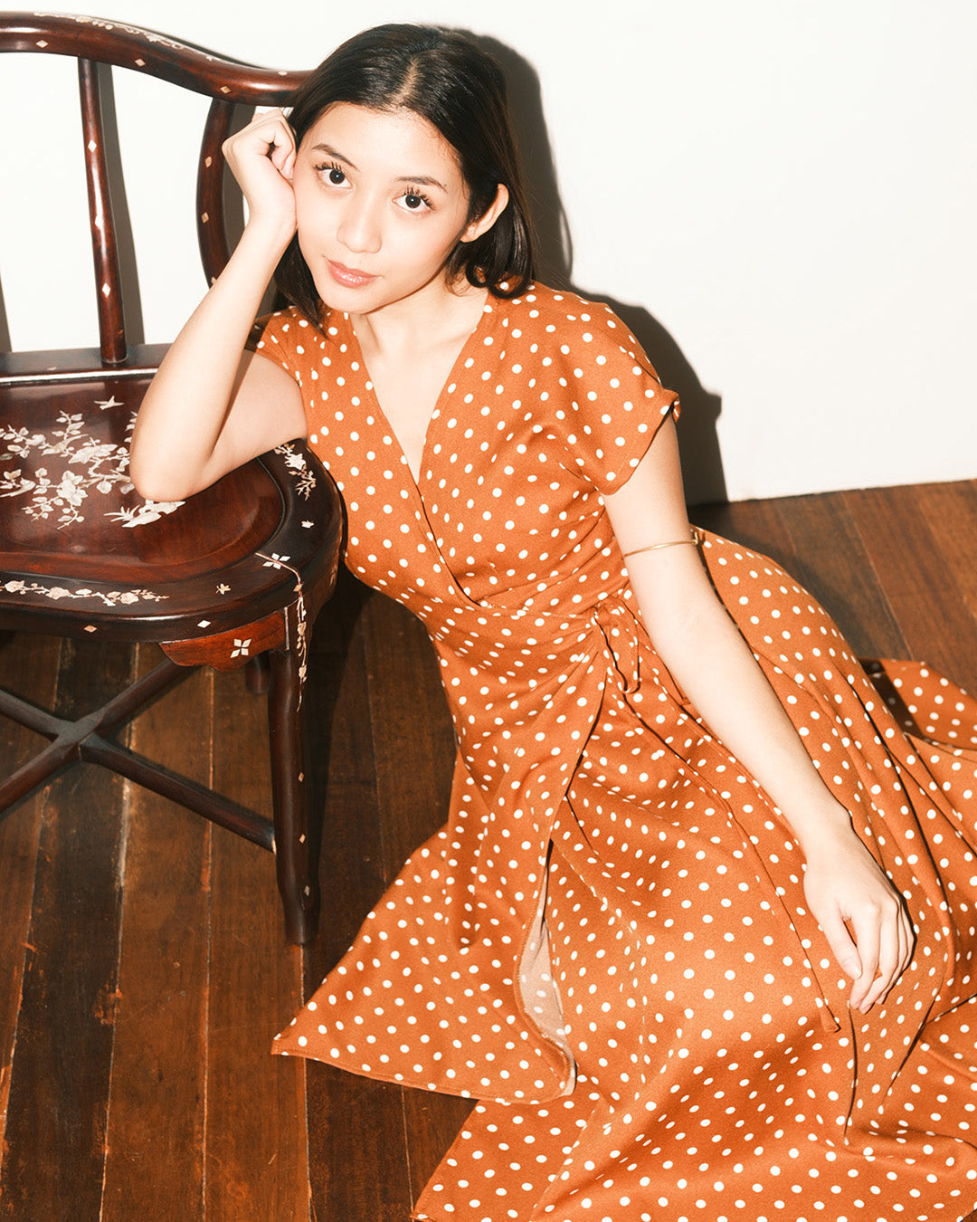SIENNA Polka Dot Wrap Dress (MTO)