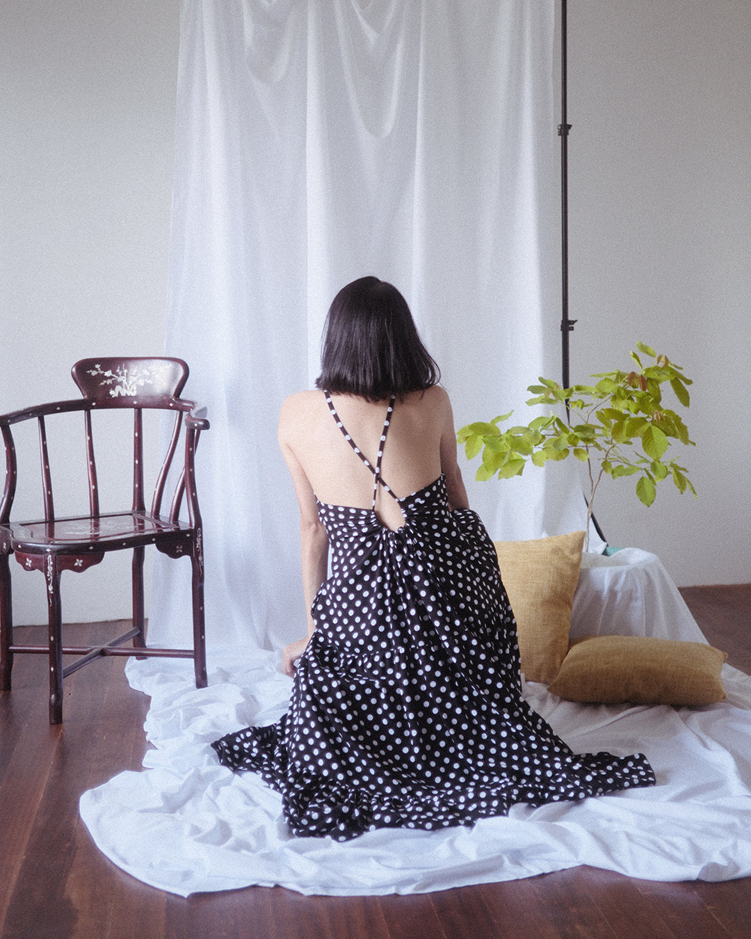 ISABELLA Tiered Polka Dot Maxi Dress (MTO)