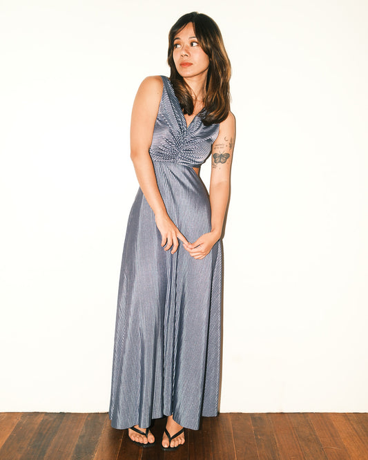 BROOKE Pleated Cut-Out dress