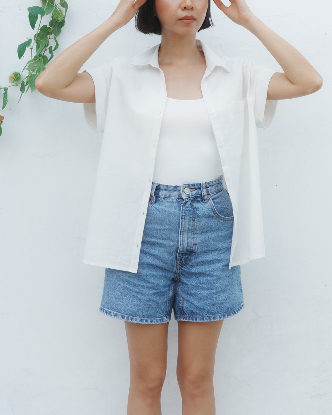 JUANITA Oversized Linen Blouse