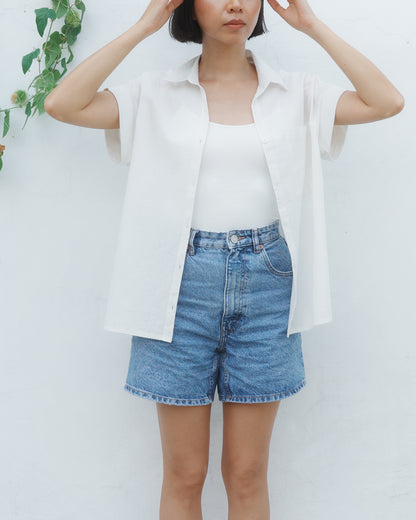 JUANITA Oversized Linen Blouse
