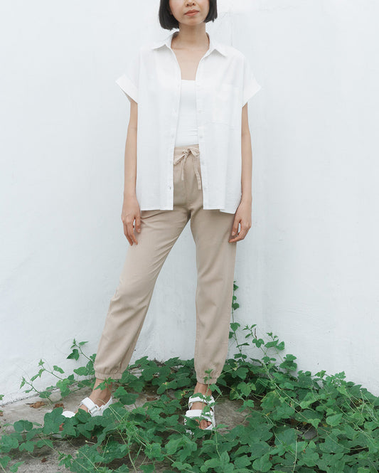 JUANITA Oversized Linen Blouse