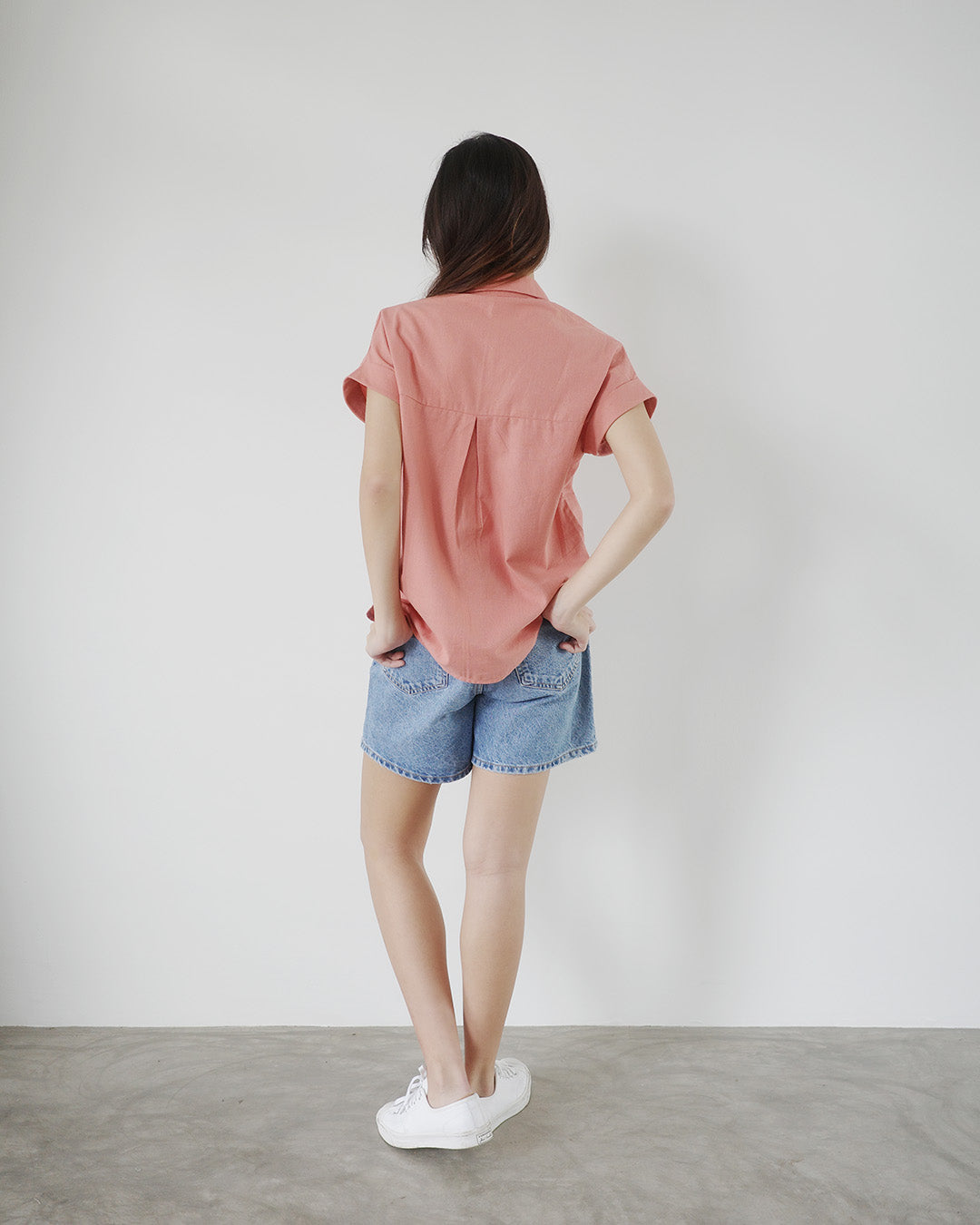 JUANITA Oversized Linen Blouse