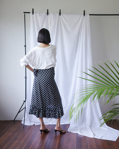 POPPY Polka Dot Wrap Skirt (MTO)