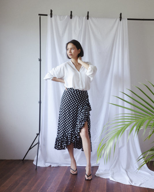 POPPY Polka Dot Wrap Skirt (MTO)