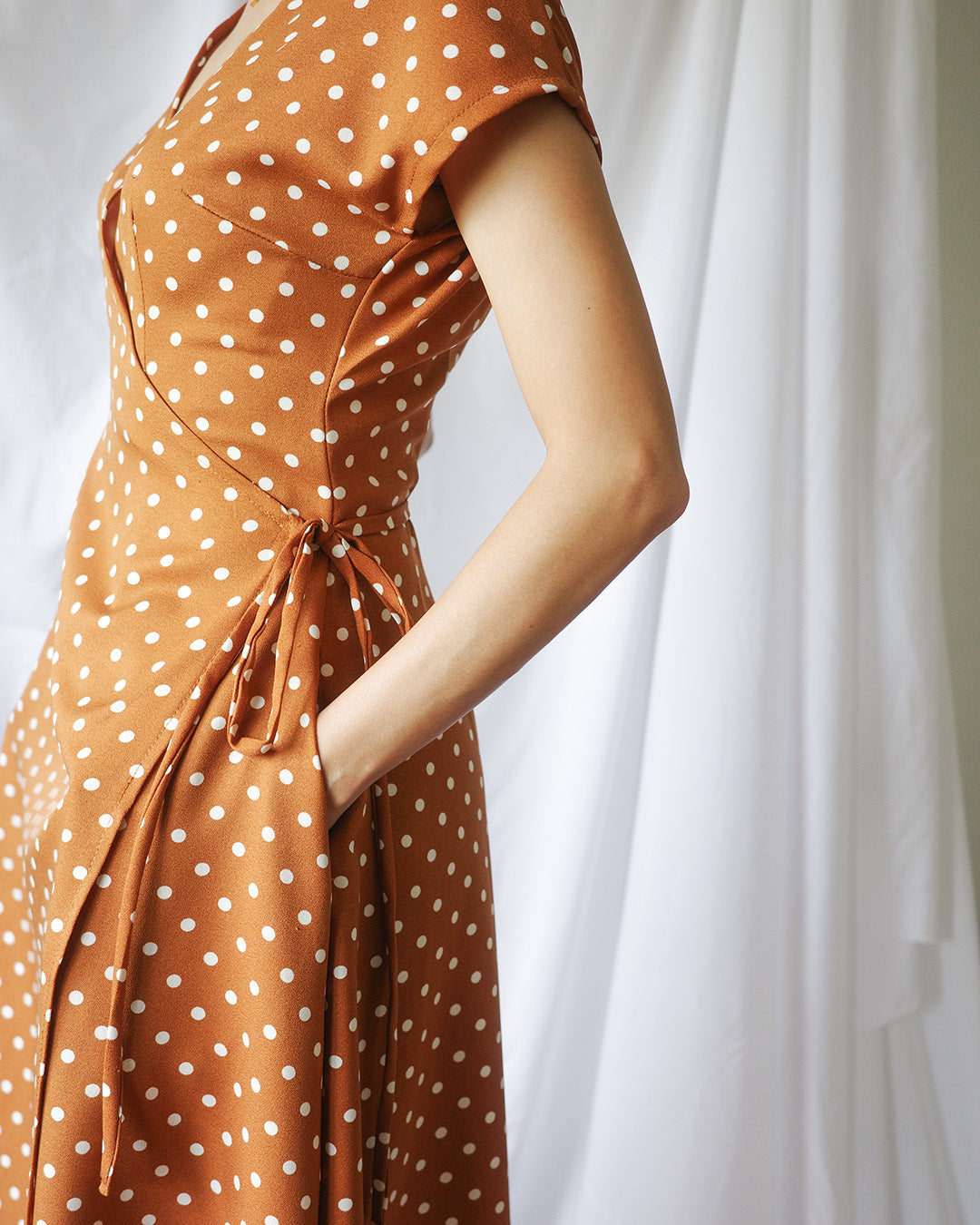 SIENNA Polka Dot Wrap Dress (MTO)