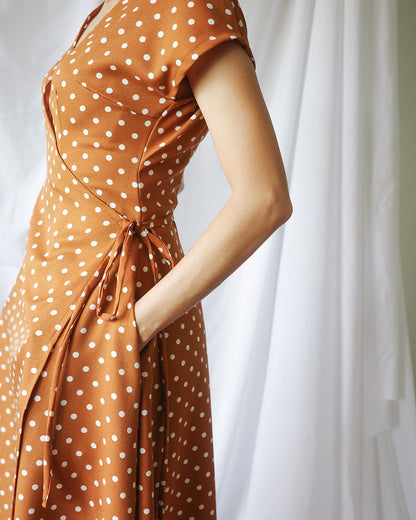 SIENNA Polka Dot Wrap Dress (MTO)